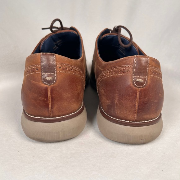 Johnston & Murphy Prentiss Derby Oxford Hybrid Dress Shoe Men 13M Brown Leather - Picture 4 of 10